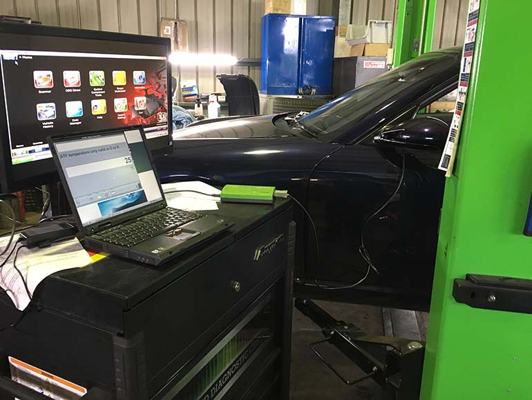 Remapping laptop connected to a car ECU